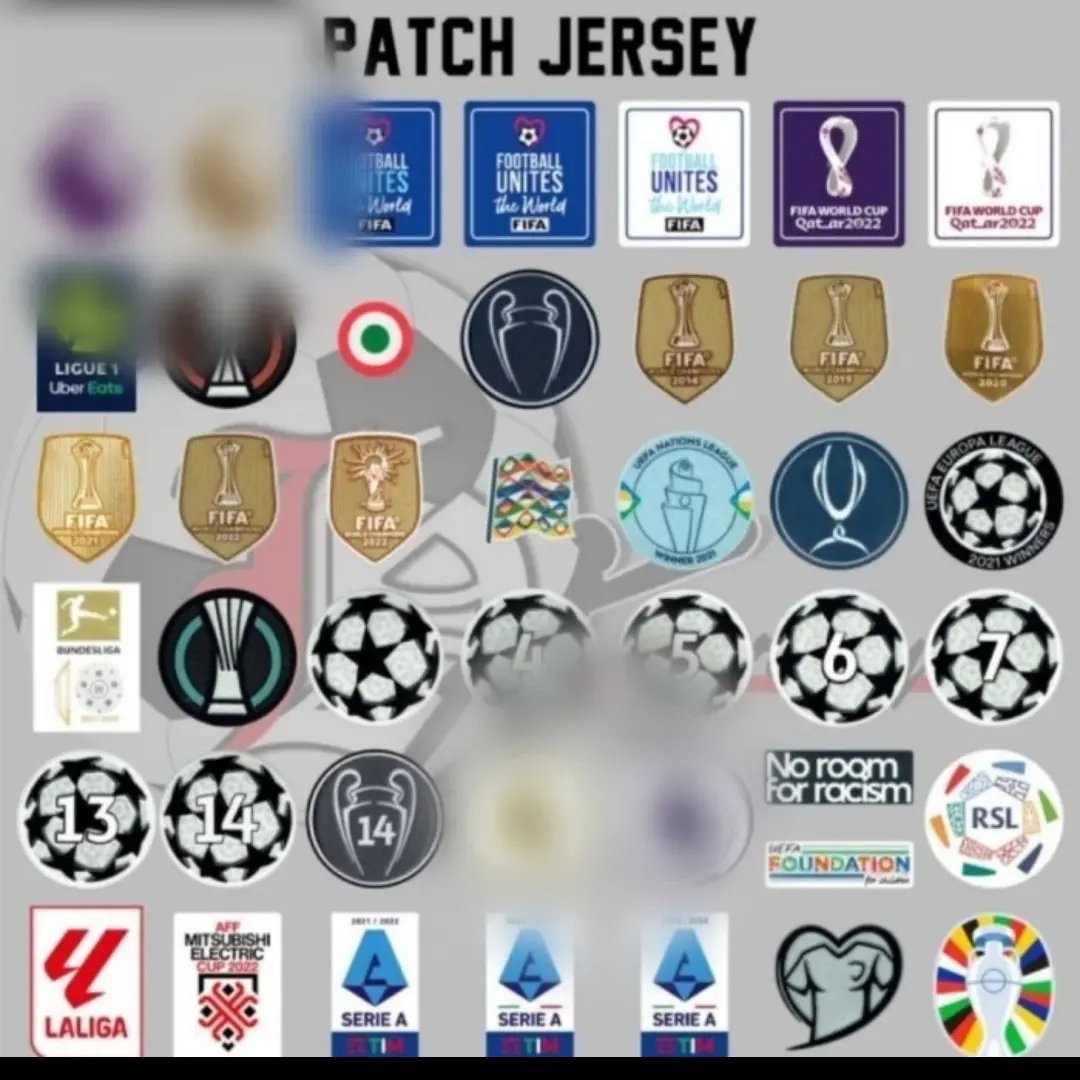 KELENGKAPAN JERSEY PATCH (SUDAH TERMASUK PASANG)