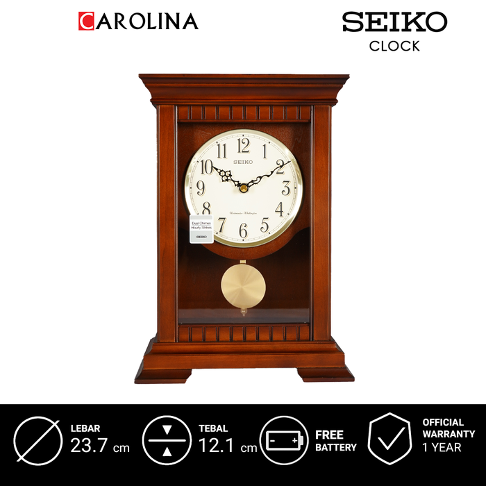 Gambar Jam Beker SEIKO Analog QXQ029B Mat Brown Case White Dial dari Carolina Watch Official Shop Kab. Sleman Tokopedia
