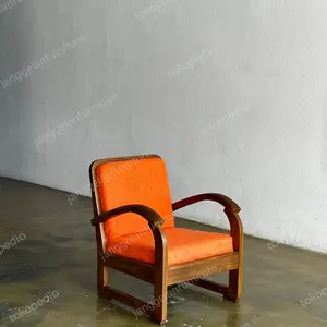 Kursi Jengki Vintage Material Kayu Jati Quality Finishing Walnut Busa Dudukan Oscar Ukuran 60x61x75 Baru Ready Stock