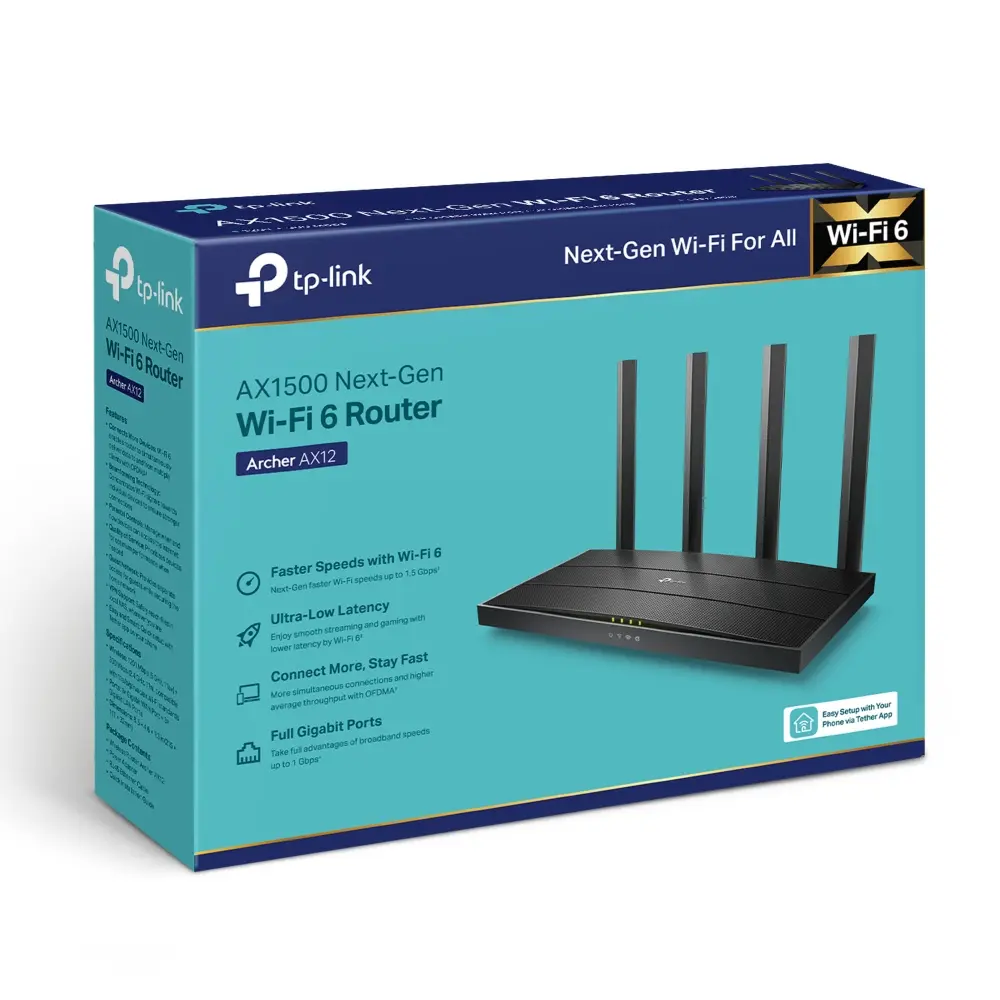 TP Link Archer AX12 - AX1500 Wi-Fi 6 Router
