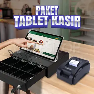 Paket Kasir Tablet Android Printer Termal CBT58i Laci Kasir CK335