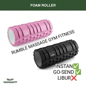 YOGA FOAM ROLLER RUMBLE MASSAGE OLAHRAGA GYM FITNES SEPAKBOLA WANNAFIT