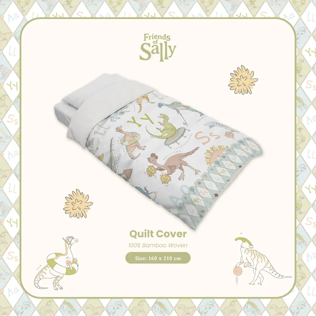 Bamboo Woven Quilt Cover Dino Collection - Friends of Sally