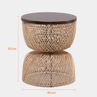 Gambar Sumbi Side Table Teakwood Rattan Natural Meja Samping Kayu Jati Rotan dari NAGAREY Kota Administrasi Jakarta Barat 5 Tokopedia