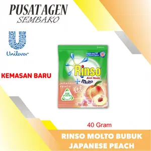 RINSO MOLTO DETERGEN BUBUK JAPANESE PEACH SACHET RENTENG RENTENGAN