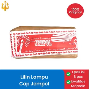 Lilin Putih Mati Lampu | Lilin Batang Cap Jempol Medium isi (8pcs)