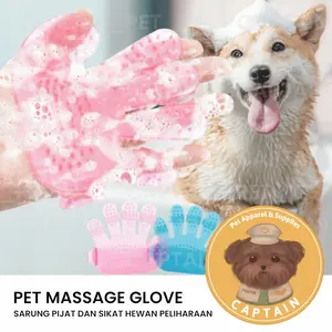 SIKAT SISIR SARUNG PET MASSAGE GROOMING GLOVE ANJING KUCING