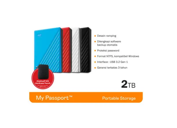 WD PASSPORT 2TB 2,5" USB3.0 [76159]