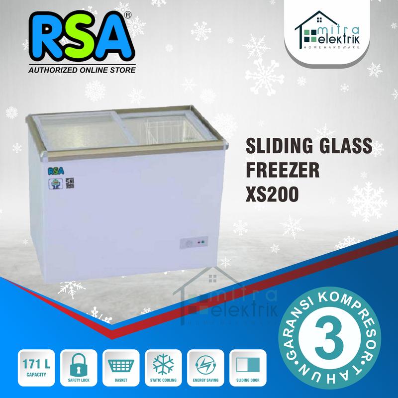 Chest Freezer RSA XS200 Sliding Flat Glass - Shop | Tokopedia