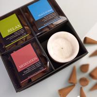 Gambar Leolle Bali Pengharum Ruangan Premium Cone Mix 3 Aroma | Set Dupa Kerucut Lavender Rose Sandalwood Patchouli | Wadah Dupa Batu Onyx Hitam Mewah | Hampers Kado Unik Meditasi Yoga Peace of Mind | Paket Aromaterapi Wellness Gift Box Eksklusif dari Leolle Bali Kota Denpasar 4 Tokopedia