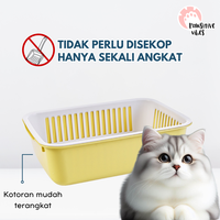 Gambar CAT LITTER BOX EKONOMIS - TEMPAT BAKBASKOM PASIR KOTORAN HEWAN KUCING - Biru, S dari Pawsitive Official Kab. Tangerang 3 Tokopedia