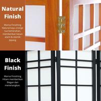 Gambar SHOJI 160 - 4 Panel Handle Partisi Japanese Pembatas Ruangan Lipat Sekat Sketsel - 4P Natural dari Tatami Indonesia Kab. Sidoarjo 4 Tokopedia