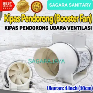 4 in inline duct boster fan / blower penghisap asap dapur silent 4"