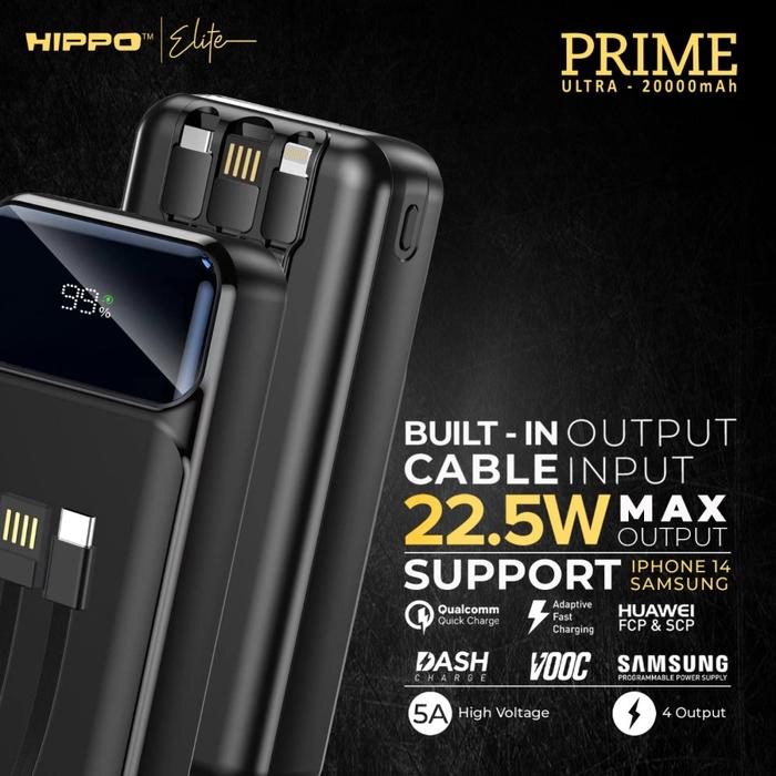 Gambar HIPPO Power Bank Prime Ultra 20000 mAh PD 22.5W dari HIPPO SURABAYA Kota Surabaya Tokopedia