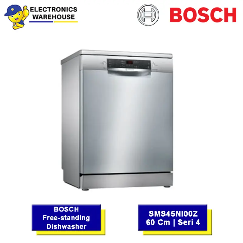 Bosch SMS45NI00Z Free-Standing Dishwasher 60cm Seri 4 Silver Inox 2