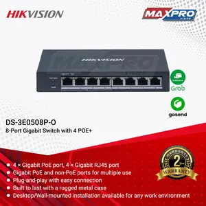 DS-3E0508P-O - HIKVISION 8 PORT WITH 4 POE+ GIGABIT SWITCH