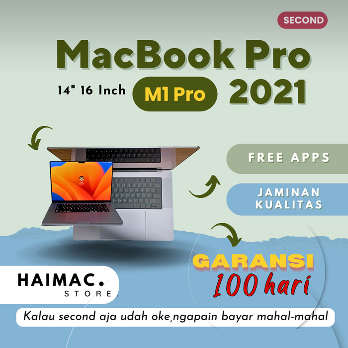 Jual MacBook Pro M1 Pro 2021 14" 16 Inch RAM 16GB SSD 512 1 TB - LIKE ...