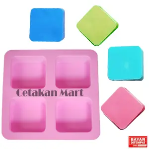 Cetakan Silikon Sabun Box 4 cavity