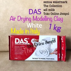 Tanah Liat DAS 1kg Putih DAS Fila Modelling Air Drying Clay F387500 white 1000 g ATK0674DS