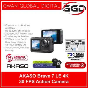 AKASO BRAVE 7 LE Action Camera 4k 30fps 20MP Action Cam Dual Screen