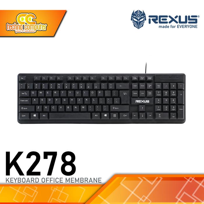 Gambar REXUS K278 - Office Keyboard dari Techno Computer Bali Kota Denpasar Tokopedia