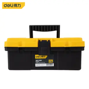 Deli Tool box / Kotak Perkakas Plastik 12" Tahan lama 2 Tingkat DL6211