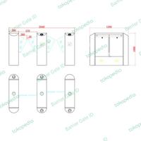 Gambar PROMO flap barrier 2 lane / 2 jalur ( 3 flap) - Non RFID Access dari Barrier Gate ID Kota Bekasi 4 Tokopedia