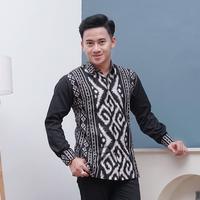 Gambar Kemeja Batik Pria Lengan Panjang Songket Hitam Katun Kantor Pesta dari Toko Batik Ferry Kota Semarang 3 Tokopedia