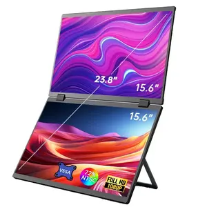 15.6" Dual Screen Portable Monitor 1920*1080 360 Flip PS5 Switch LED B