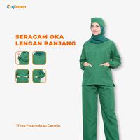 Gambar Setelan OKA Lengan Panjang/Baju Perawat Panjang/Baju OKA/Seragam OK - Maroon, L dari Rumahjahitid Kota Tangerang Selatan 1 Tokopedia
