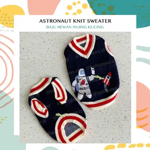 Astronaut Knit Sweater Baju Hewan Anjing Kucing Premium Import