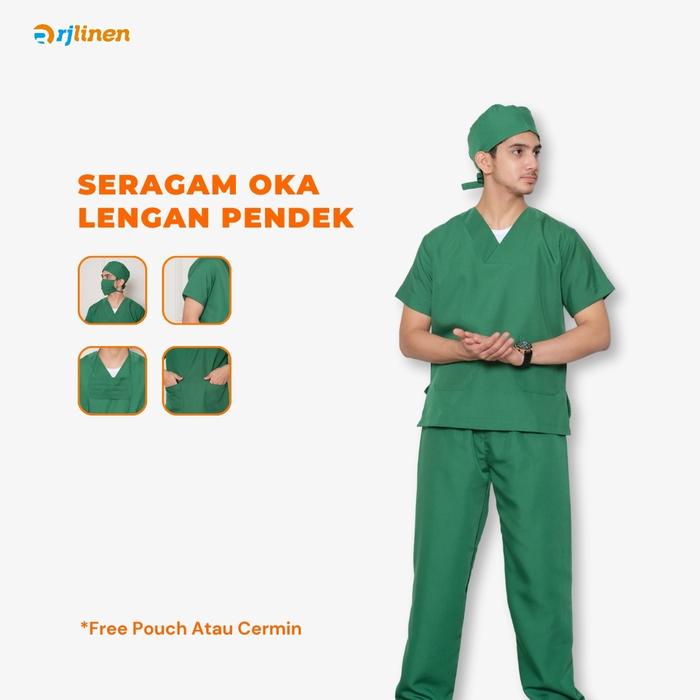 Gambar Setelan OKA Lengan Pendek/Baju Perawat Pendek/Baju OKA/Seragam OK dari Rumahjahitid Kota Tangerang Selatan Tokopedia