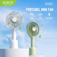 Gambar MINI FAN ROBOT RT-BF17 KIPAS ANGIN KECIL PORTABLE+POWERBANK 2000MAH - Hijau dari btgcom Kota Denpasar 3 Tokopedia