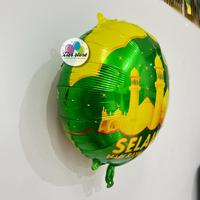 Gambar Balon foil idul fitri bulat / balon foil lebaran (40cm) dari zies store Kota Administrasi Jakarta Barat 2 Tokopedia