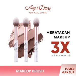Kuas Make Up Brush Blending Blush On Contour Gagang Rose White 1 Pcs