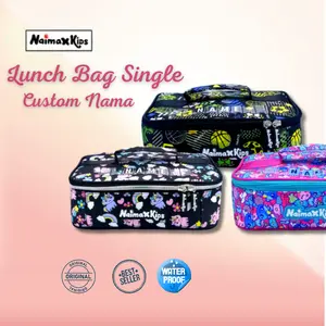 Naimax Kids Tas Bekal Custom Nama Single Lunch Box Makanan
