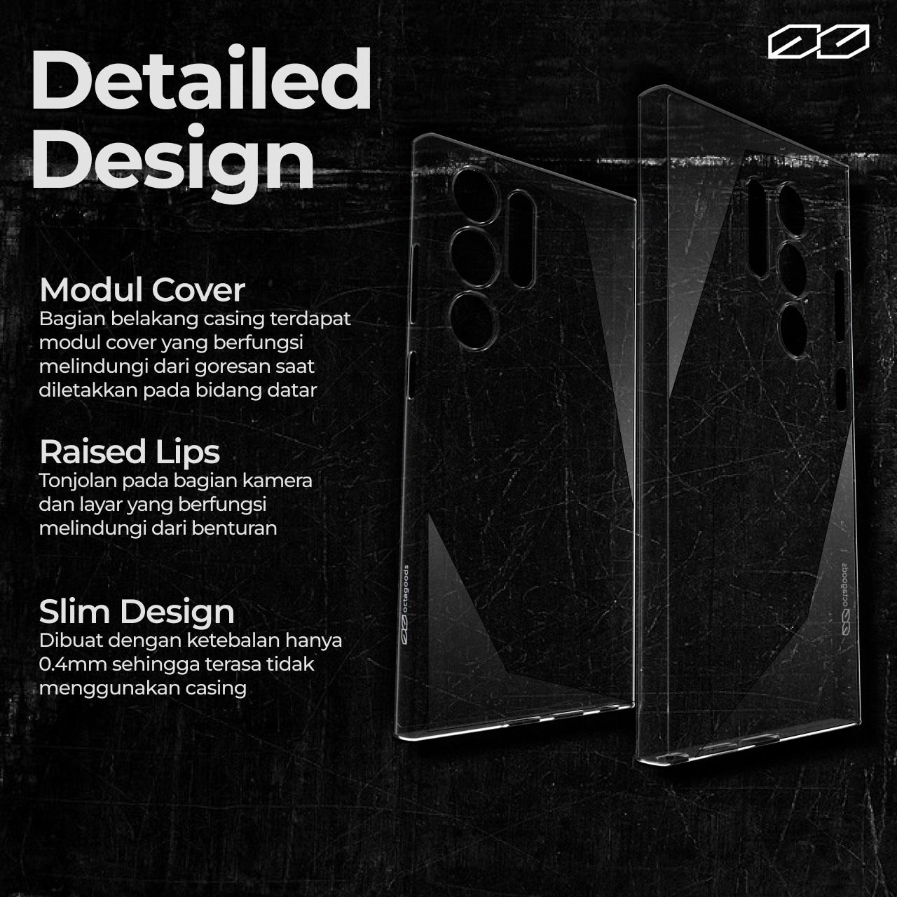 Case Samsung Galaxy S24 Ultra Plus Octagoods Crystal Slim Clear Casing
