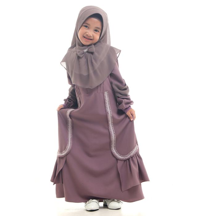 Gambar Rabbani  - Setelan Gamis Dress Anak Princess Eria Exclusive - 92H Dark Purple, 3-4 tahun dari Rabbani ID_NEW Kota Bandung 4 Tokopedia