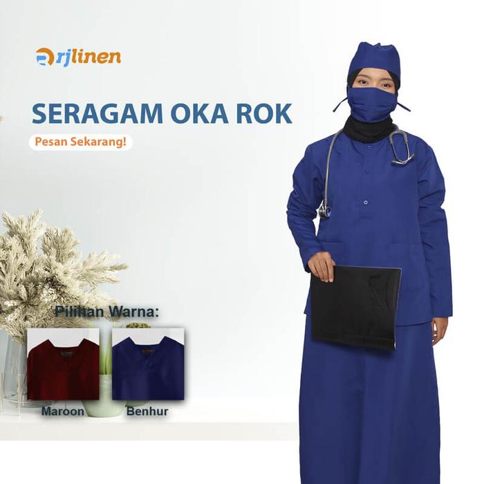 Gambar Setelan Seragam OKA ROK/Baju OKA ROK/Baju Operasi ROK/Baju Perawat ROK dari Rumahjahitid Kota Tangerang Selatan Tokopedia