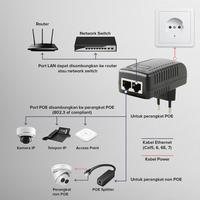 Gambar Adaptor POE Injector Ethernet EU Plug 48V 0.5A dari MXKomputer_NEW Kab. Bantul 2 Tokopedia