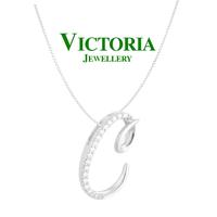 Gambar Liontin Berlian Inisial Series A- Z  White Gold Victoria Jewellery - B dari Victoria Jewellery Online Kota Administrasi Jakarta Selatan 5 Tokopedia