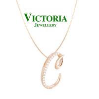 Gambar Liontin Berlian Inisial Series A- Z Rose gold Victoria Jewellery - A dari Victoria Jewellery Online Kota Administrasi Jakarta Selatan 4 Tokopedia
