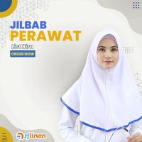 Gambar Jilbab Seragam Dinas Perawat/Jilbab Perawat/Jilbab Dinas Perawat - List Biru dari Rumahjahitid Kota Tangerang Selatan 1 Tokopedia