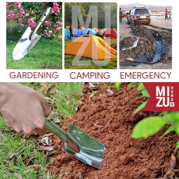 Unicast FULL Stainless Steel Trowel Shovel Sekop Tanah Taman Kebun 1