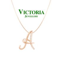 Gambar Liontin Berlian Inisial Series A- Z Rose gold Victoria Jewellery - A dari Victoria Jewellery Online Kota Administrasi Jakarta Selatan 3 Tokopedia