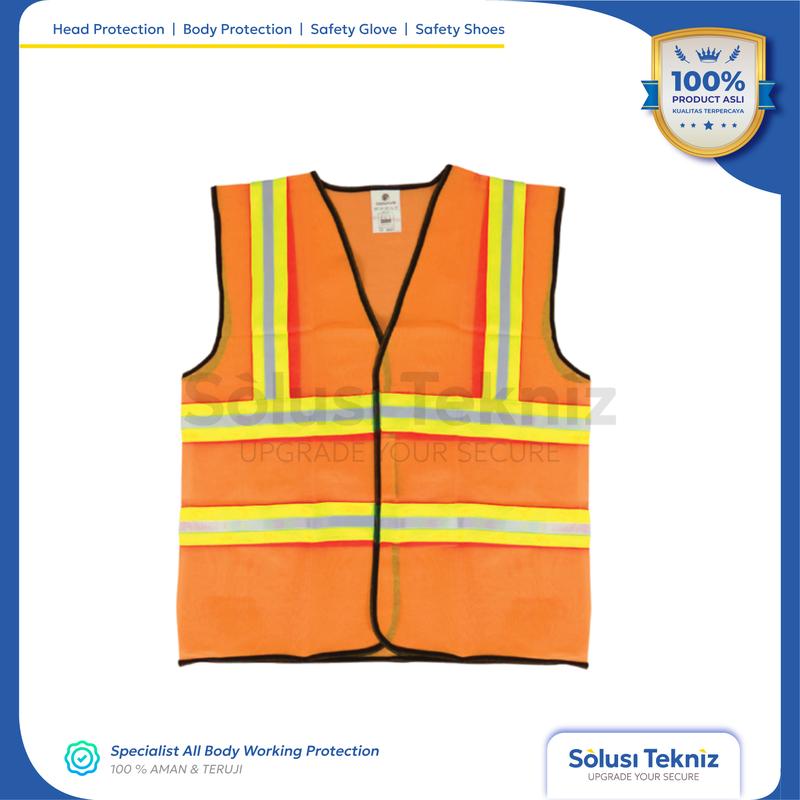 Rompi Proyek Safety 4 Line Kombinasi Scotlight / Vest Working Gosave rompi  kerja 2