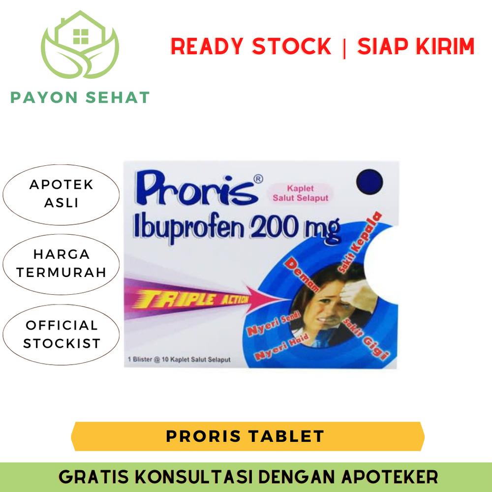 PRORIS TABLET / PEREDA DEMAM & NYERI SEPERTI SAKIT GIGI, MENSTRUASI