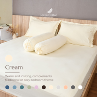 Gambar QUEEN - CREAM 160x200x35 cm Sprei Leven Cotton 100% Katun dari Leven Cotton Kota Bekasi 1 Tokopedia