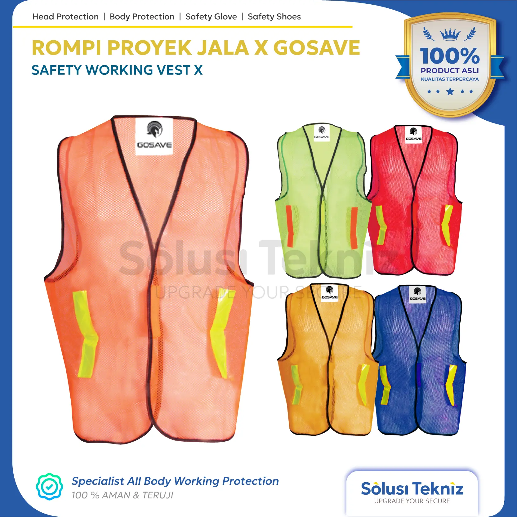 Rompi Proyek  X Scotlight Eco Jala / Vest Working Gosave rompi  kerja pria