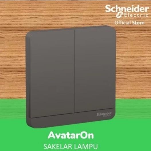 Gambar Saklar Seri / 2Gang 1 Arah Dark Grey AvatarOn - Schneider E8332 dari Voltadigital12 Kota Yogyakarta Tokopedia